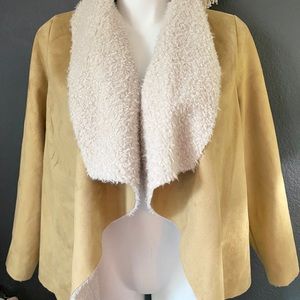 NWT G.H Bass & Co. Faux Suede Sherpa Fur Coat